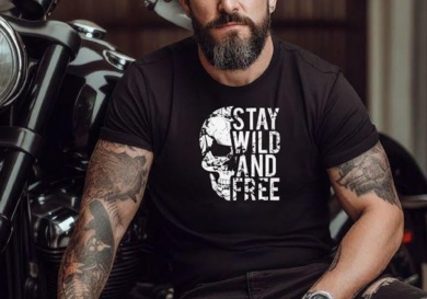 Stay Wild And Free Skull T-Shirt